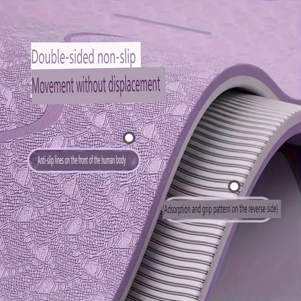 TPE Yoga Mat – Non-Slip, Shock-Absorbing, Position Line Design