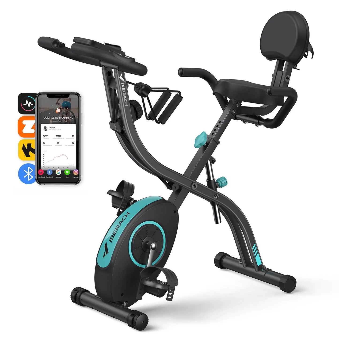 Folding Magnetic Exercise Bike 4-in-1 | FitNest UK