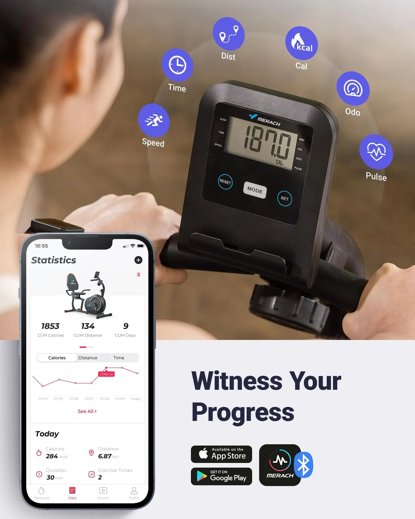 Recumbent Magnetic Exercise Bike | FitNest UK
