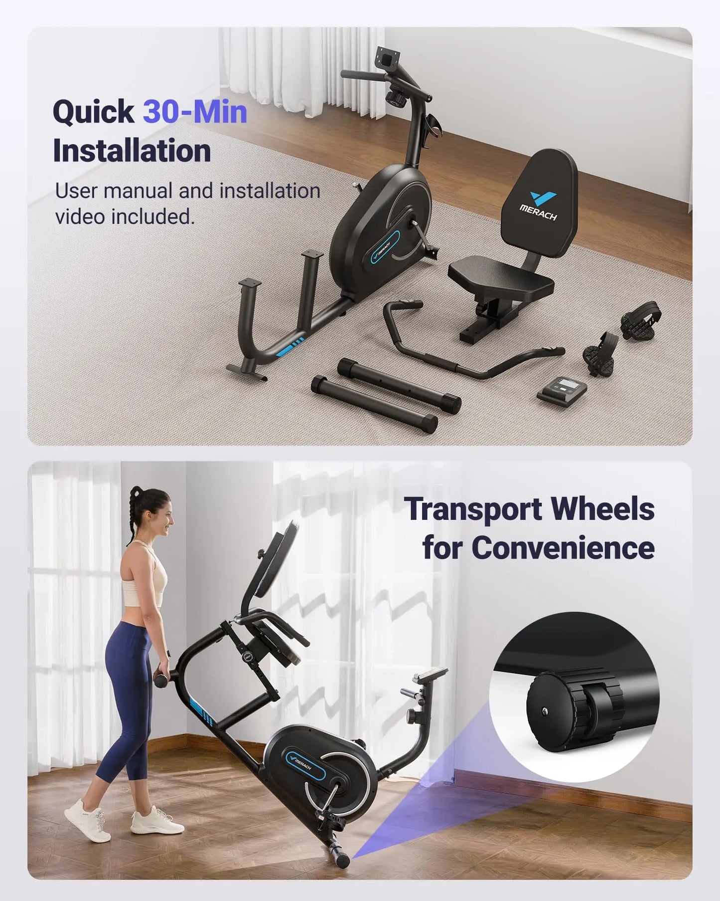 Recumbent Magnetic Exercise Bike | FitNest UK