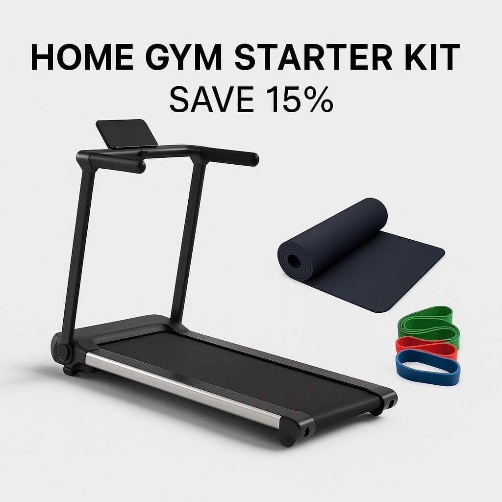 Home Gym Starter Kit – Treadmill + Mat + Resistance Bands-FitNest UK