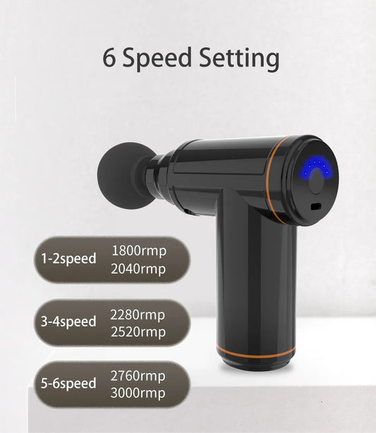 Portable Mini Massage Gun  4-Head Relaxation | FitNest UK