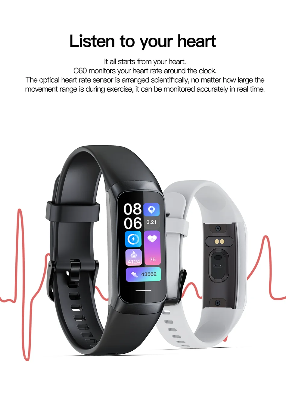 LIGE AMOLED Smartwatch Waterproof Fitness | FitNest UK