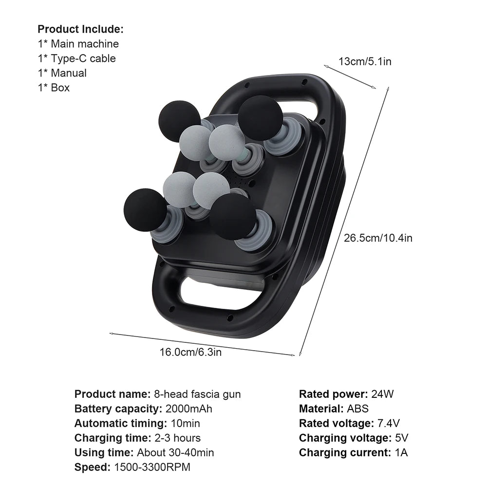 42-Head Massage Gun Deep Tissue | FitNest UK