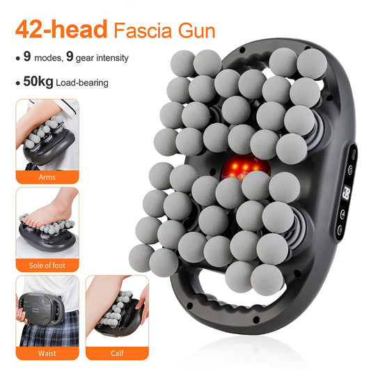 Deep-Tissue Massage Gun with Multiple Attachments (18–32 Heads)