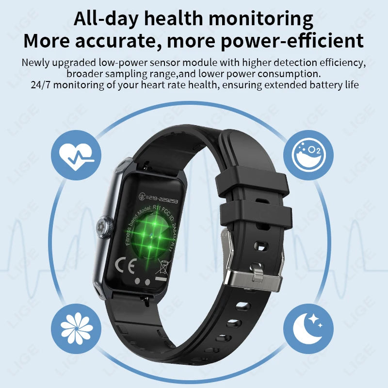 LIGE Smartwatch Bluetooth & Fitness Tracker | FitNest UK