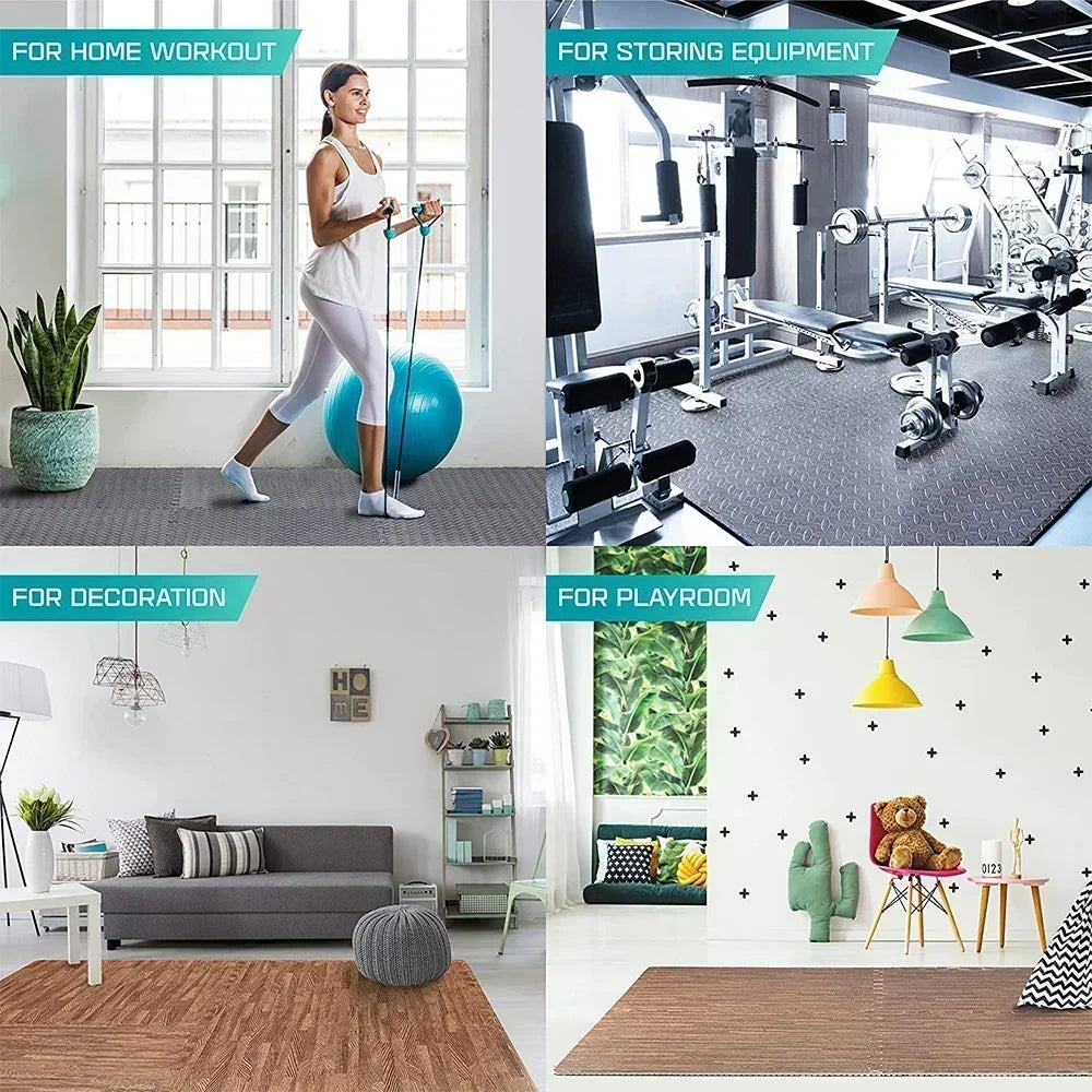Puzzle Fitness Mat Set EVA Interlocking Tiles | FitNest UK