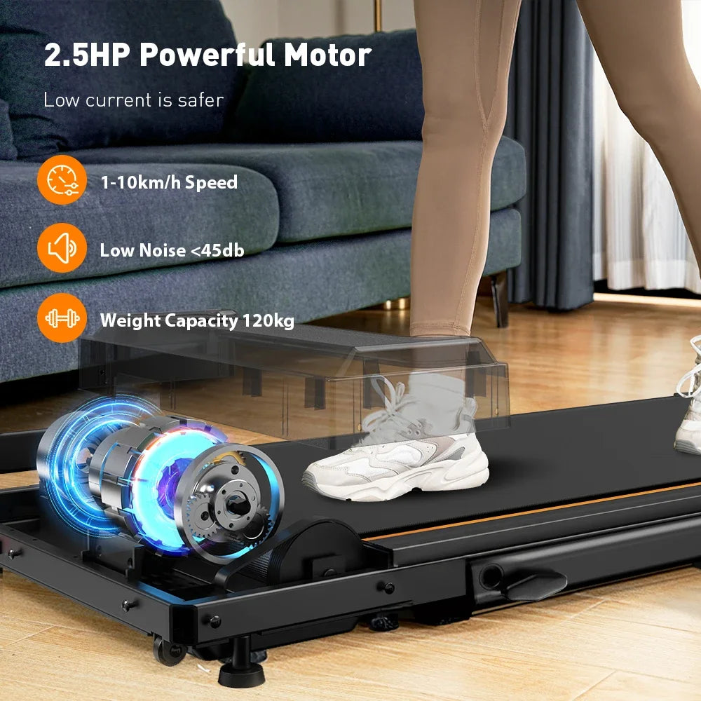 2-in-1 Foldable Treadmill – Walking & Running Machine-FitNest UK