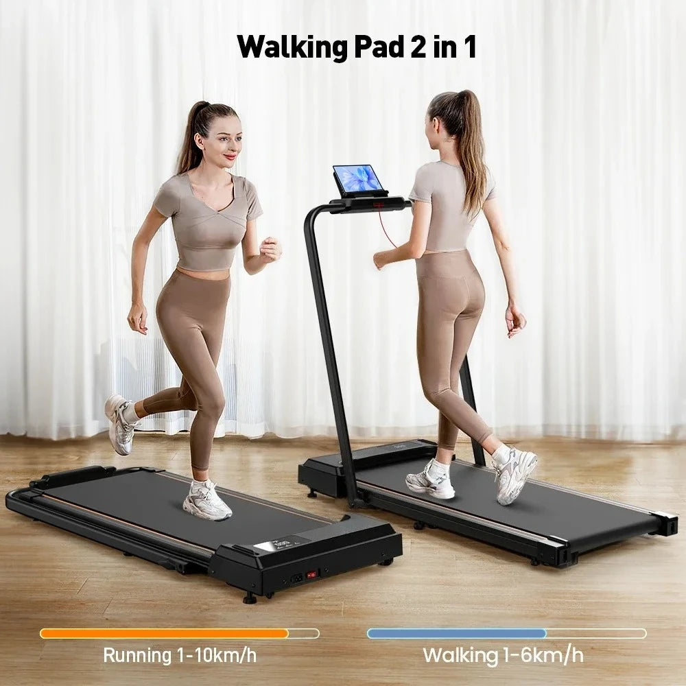 2-in-1 Foldable Treadmill – Walking & Running Machine-FitNest UK
