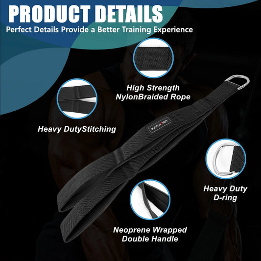 Tricep Training Rope - Cable Attachment Handles | FitNest UK