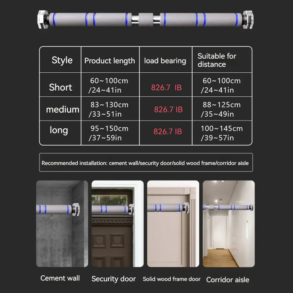 Adjustable Doorway Pull-Up Bar - Home Gym | FitNest UK