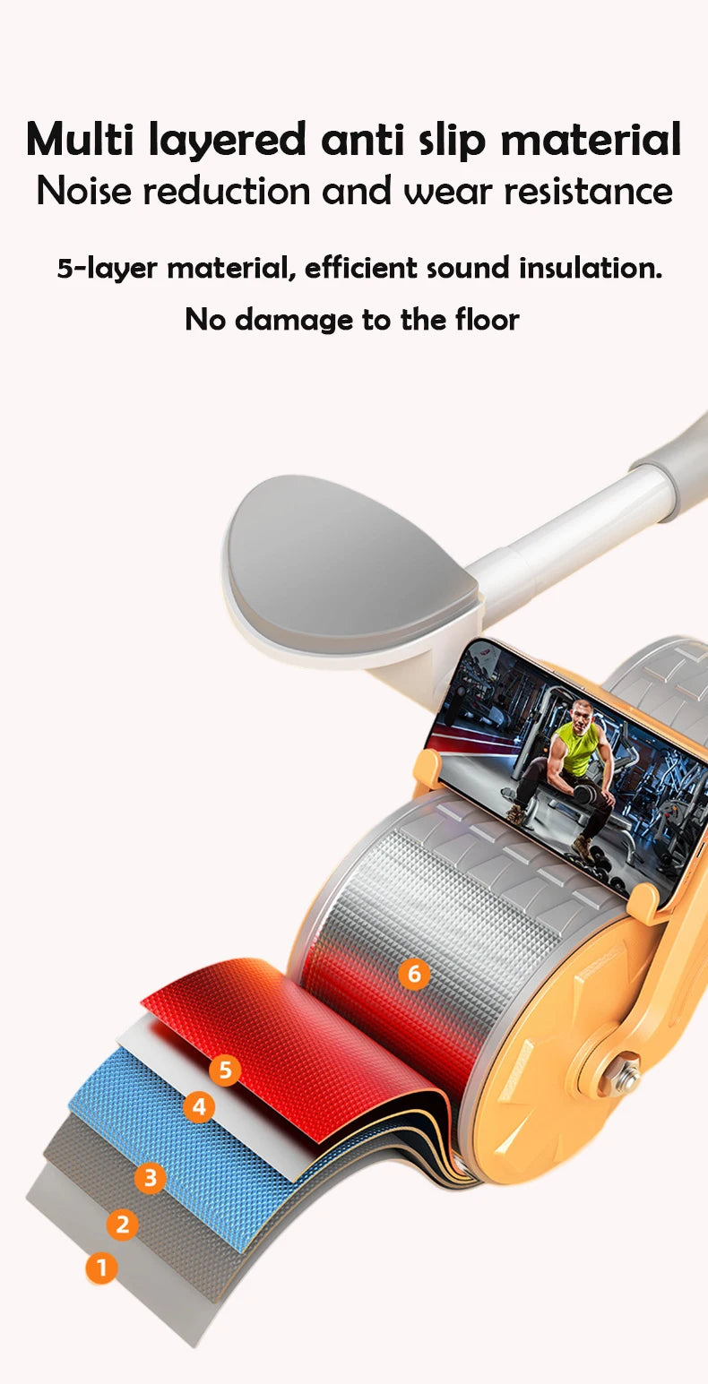 Ab Roller w/ Elbow Support & Counter | FitNest UK