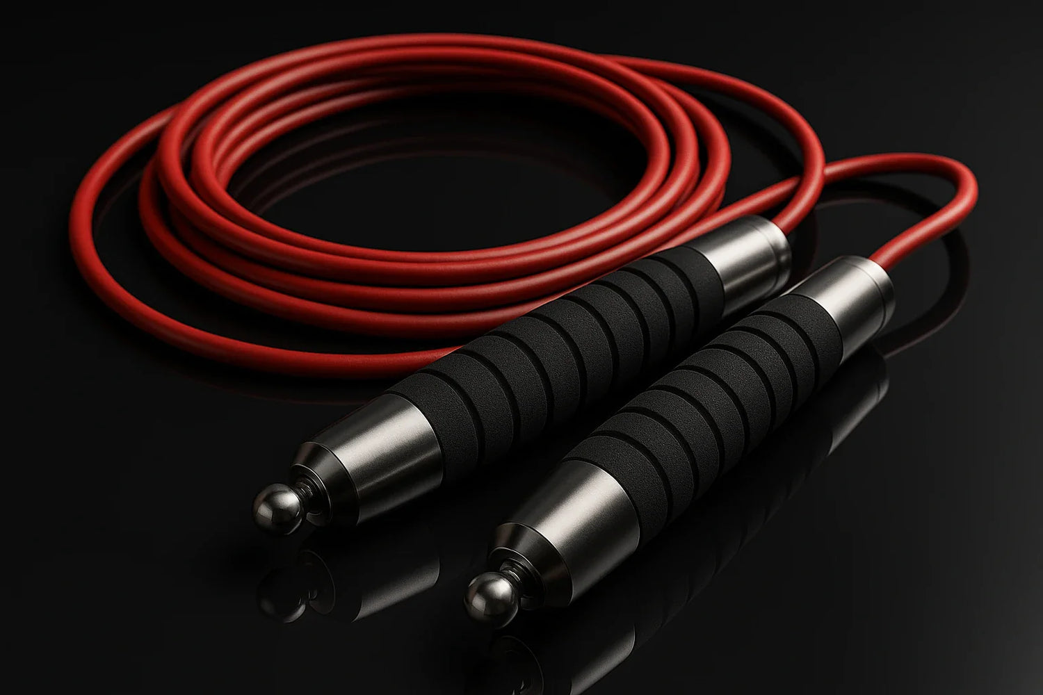 Electronic counting jump ropes and steel cable speed ropes for cardio and fitness training