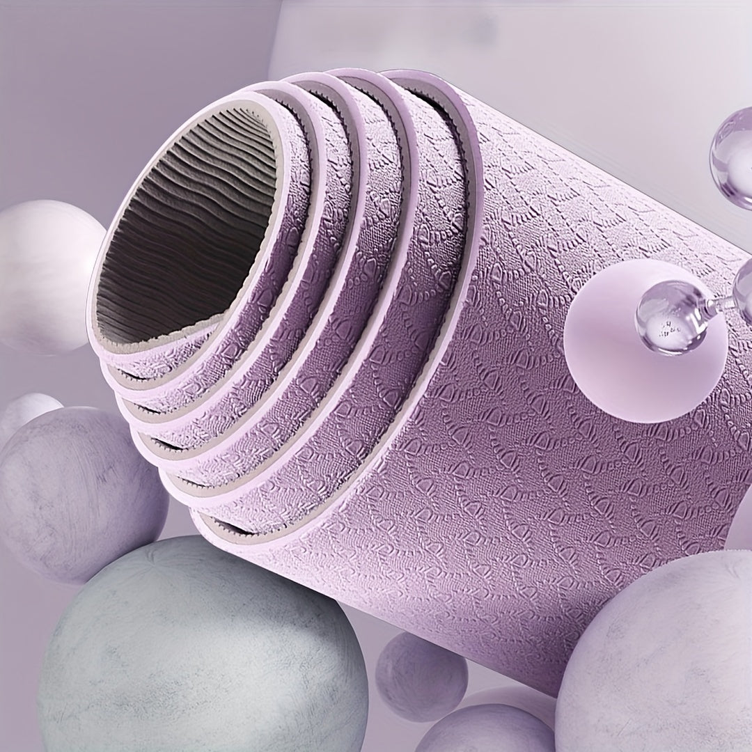 TPE Yoga Mat – Non-Slip, Shock-Absorbing, Position Line Design