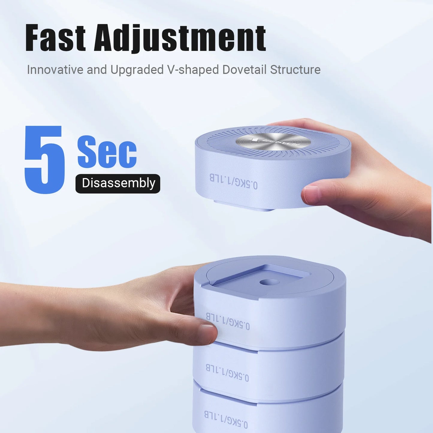 Adjustable Dumbbell Set of 2 – 4-in-1 Hand Weights