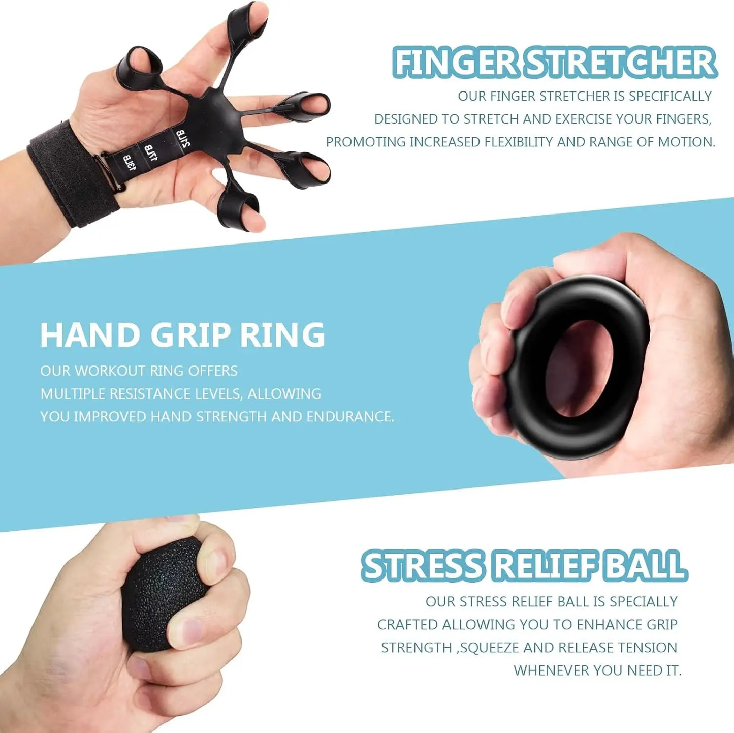 Grip Strength Trainer Kit - Hand Gripper Set | FitNest UK
