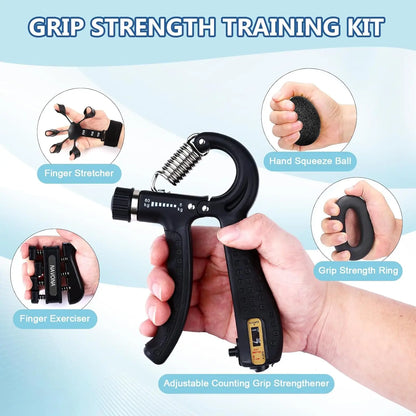 Grip Strength Trainer Kit - Hand Gripper Set | FitNest UK