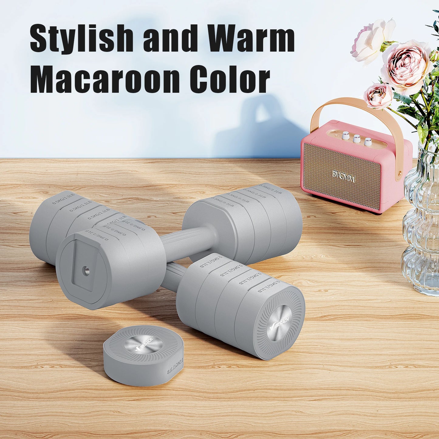 Adjustable Dumbbell Set of 2 – 4-in-1 Hand Weights