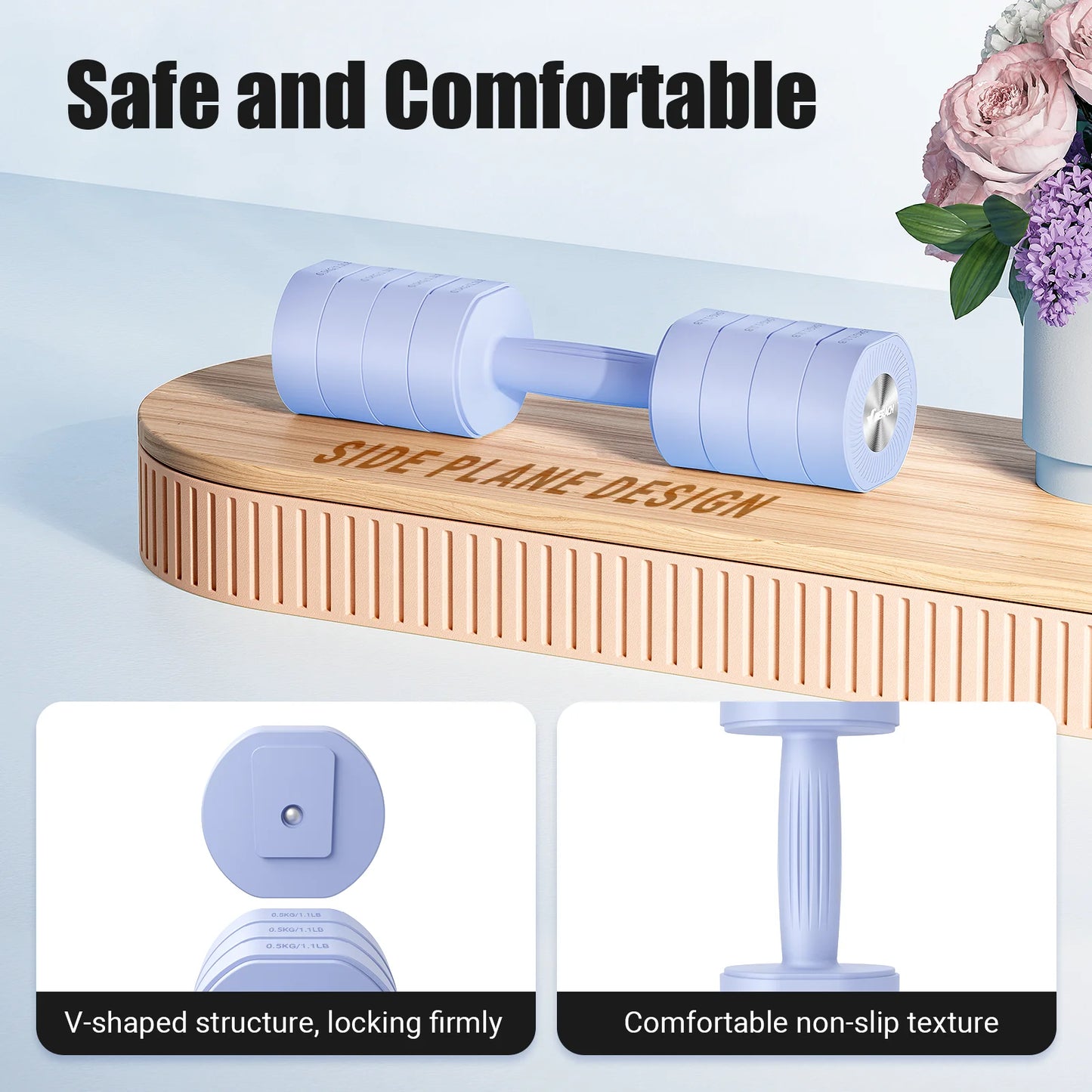 Adjustable Dumbbell Set of 2 – 4-in-1 Hand Weights