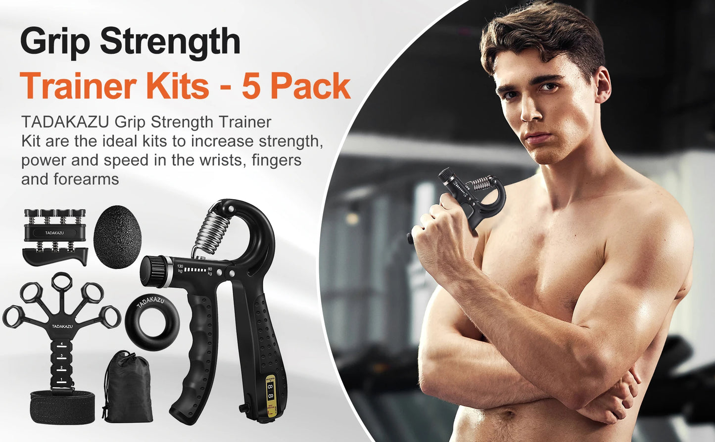 Grip Strength Trainer Kit - Hand Gripper Set | FitNest UK
