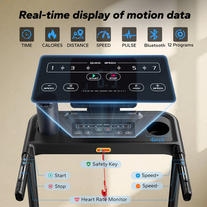 MERACH T12 Folding Treadmill w/ Auto Incline | FitNest UK