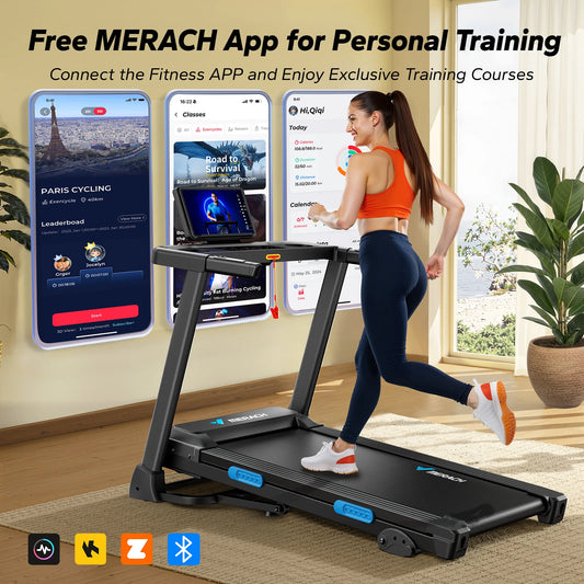 MERACH T12 Folding Treadmill w/ Auto Incline | FitNest UK