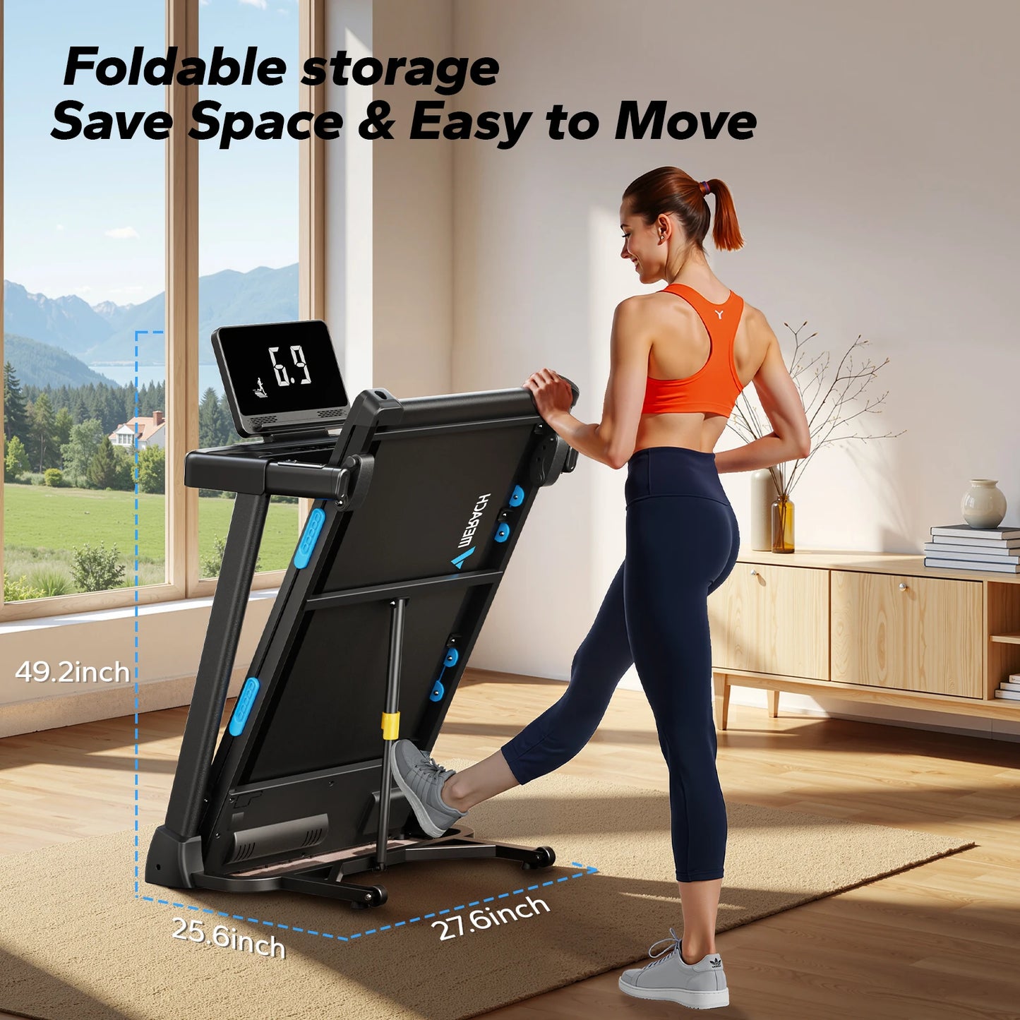 MERACH T12 Folding Treadmill w/ Auto Incline | FitNest UK