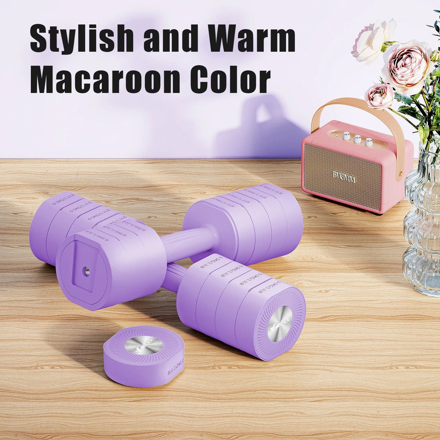 Adjustable Dumbbell Set of 2 – 4-in-1 Hand Weights