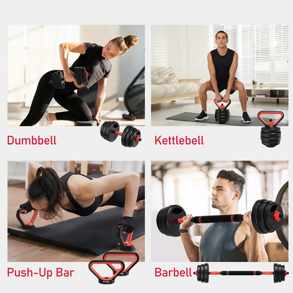3-in-1 Adjustable Dumbbell & Barbell Set – 20kg | FitNest