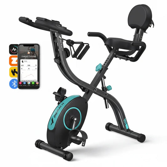 Folding Magnetic Exercise Bike 4-in-1 with Comfort Seat – FitNest UK