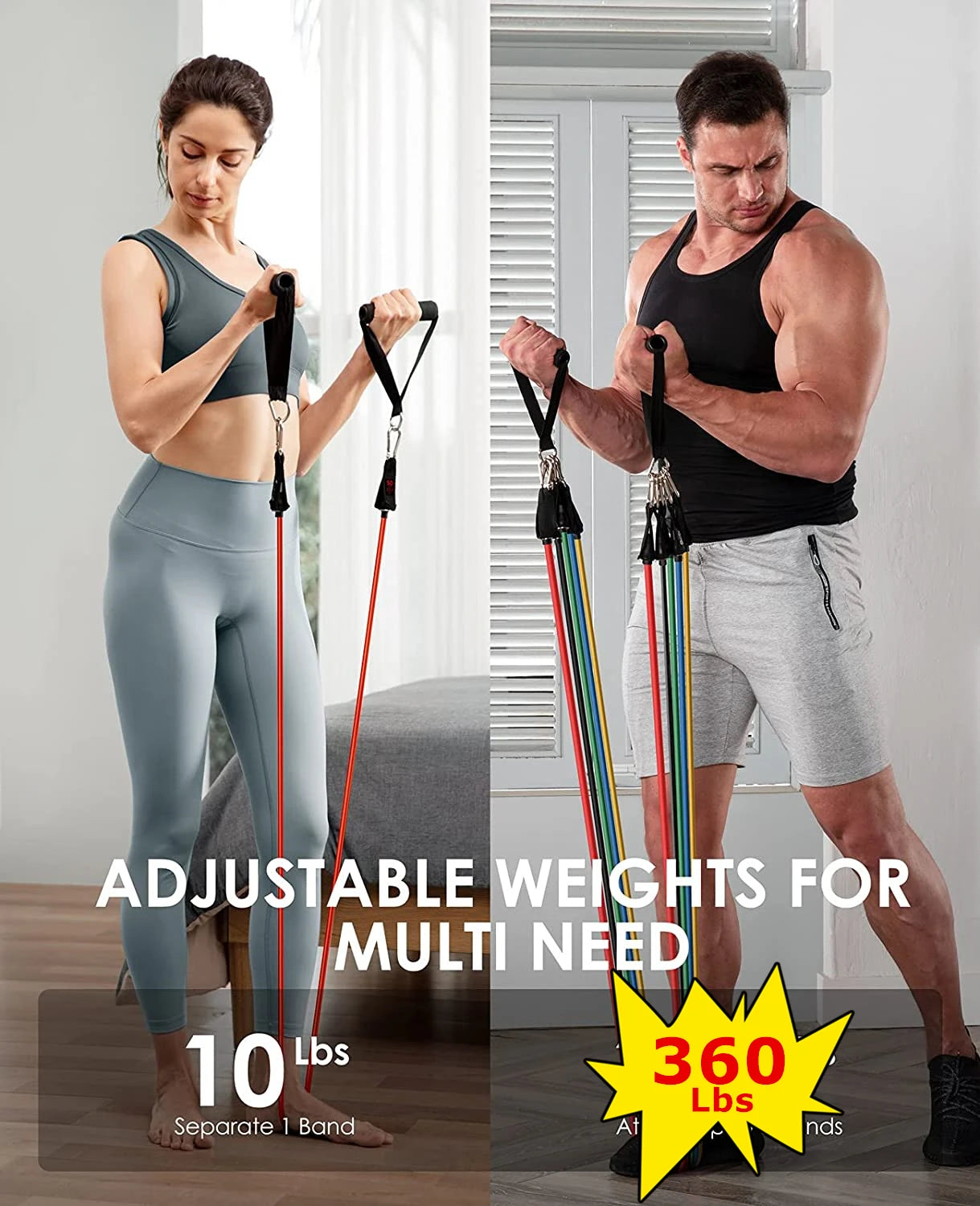 Workout Resistance Bar - Portable Fitness Bar | FitNest UK