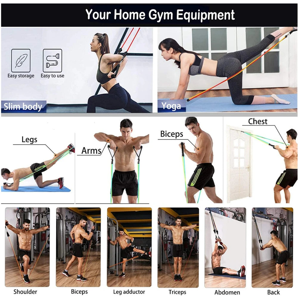 Workout Resistance Bar - Portable Fitness Bar | FitNest UK
