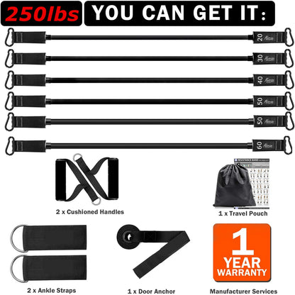 Workout Resistance Bar - Portable Fitness Bar | FitNest UK