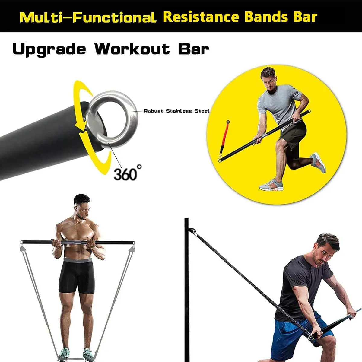 Workout Resistance Bar - Portable Fitness Bar | FitNest UK