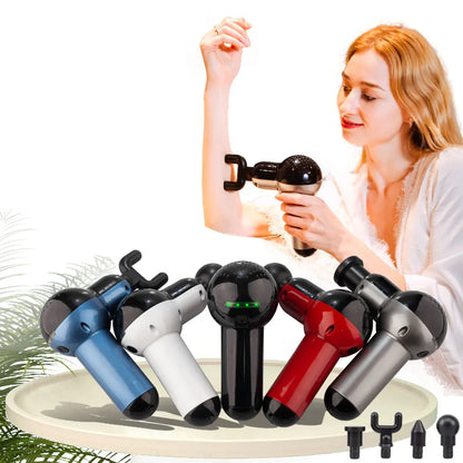 Portable Mini Massage Gun  4-Head Relaxation | FitNest UK