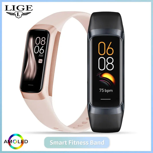 LIGE AMOLED Smartwatch  Waterproof Fitness | FitNest UK