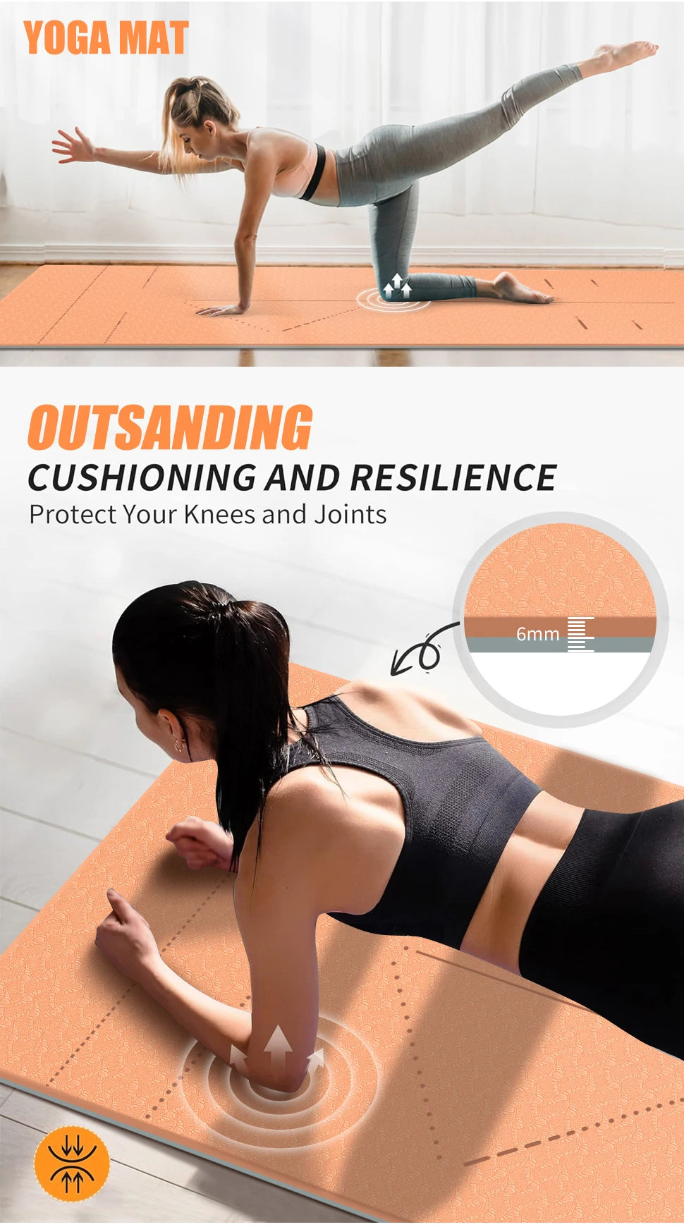WESTTUNE Eco Yoga Mat - Non-Slip Exercise | FitNest UK