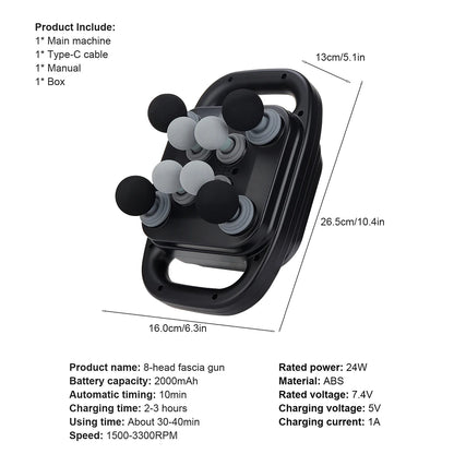 42-Head Massage Gun  Deep Tissue | FitNest UK