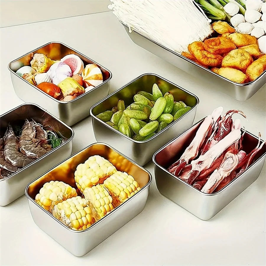 Stainless Steel Food Storage Box Set | FitNest UK