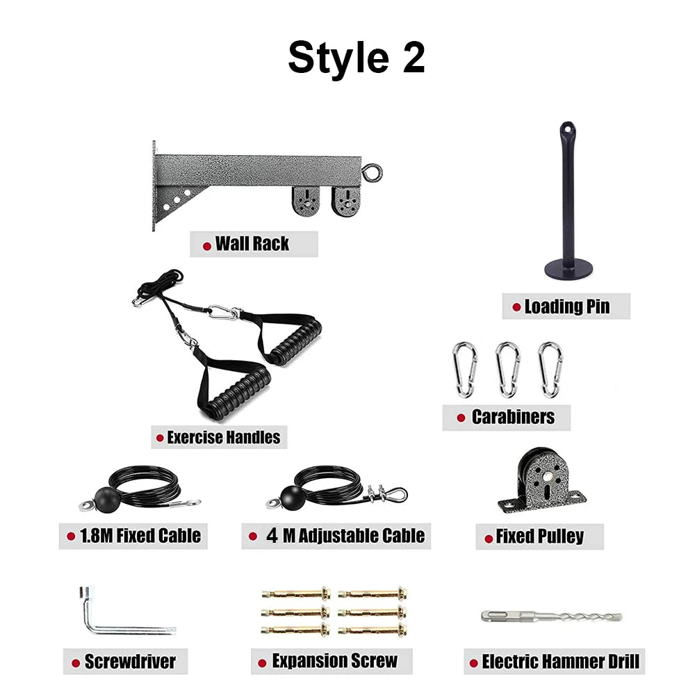 Wall-Mounted Pulley Cable System - Home Gym | FitNest UK