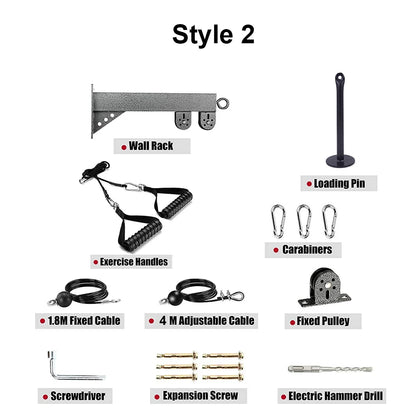 Wall-Mounted Pulley Cable System - Home Gym | FitNest UK