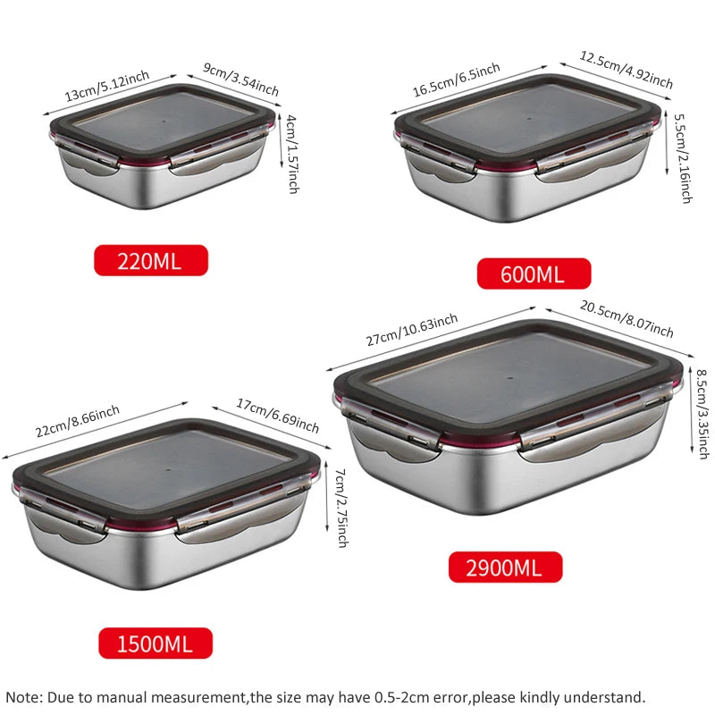 Stainless Steel Lunch Bento Box  Leakproof | FitNest UK