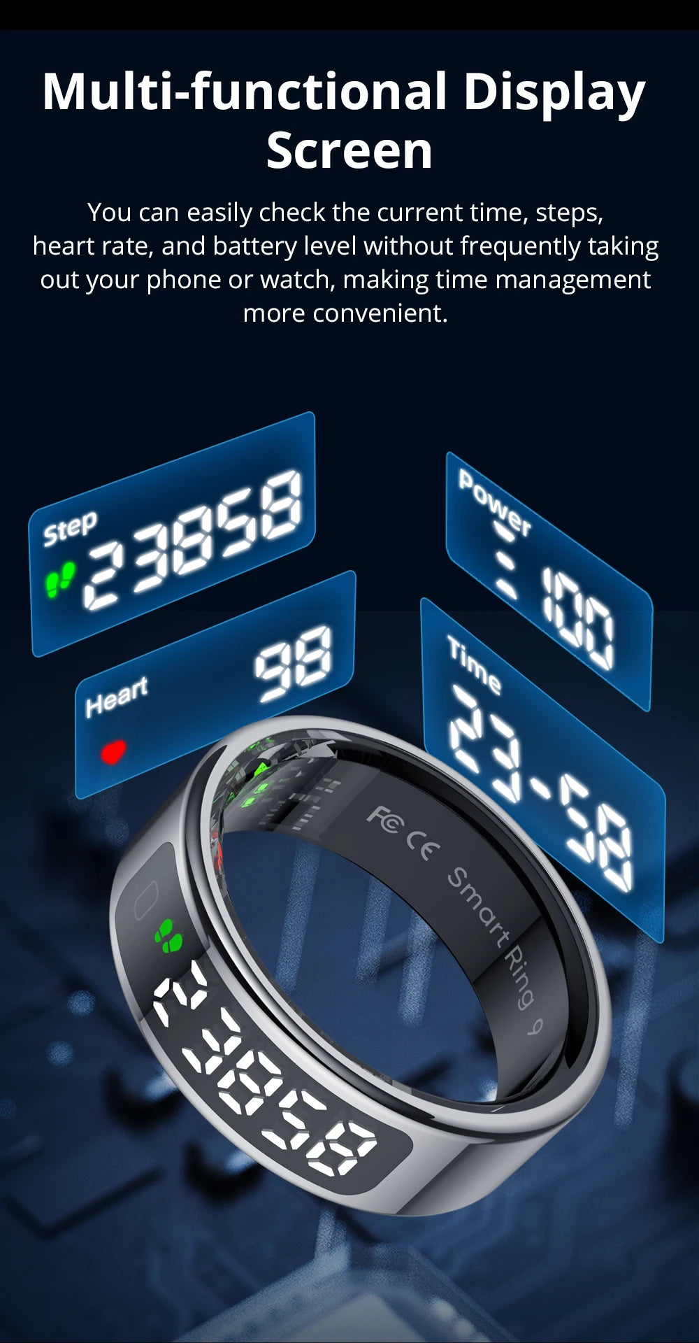 R12 Smart Ring  Waterproof Health Ring | FitNest UK