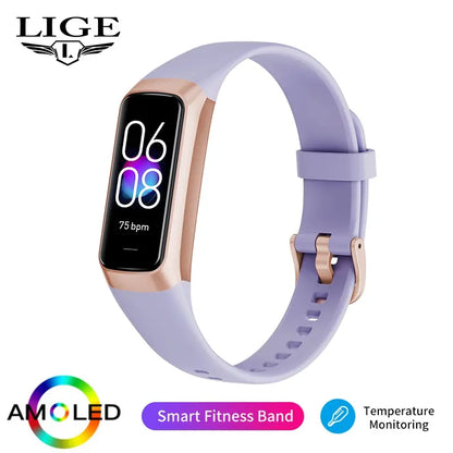 LIGE AMOLED Smartwatch  Waterproof Fitness | FitNest UK