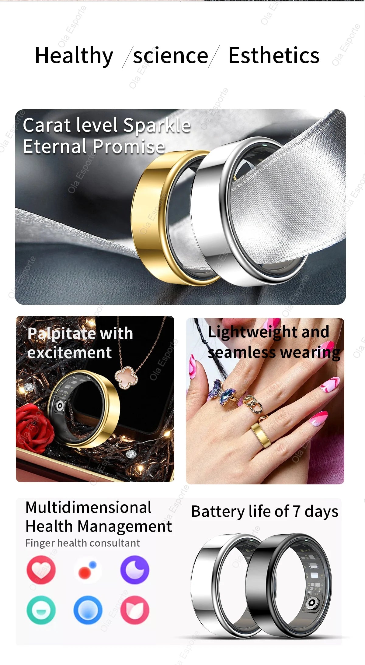 R09 Smart Ring  Heart & Oxygen Monitor | FitNest UK