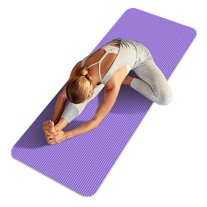 Thick Non-Slip Yoga Mat – Solid Color Fitness Exercise Mat for Home Gym & Workouts – FitNest UK