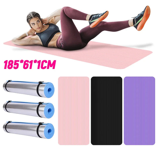 Thick Non-Slip Yoga Mat – Solid Color Fitness Exercise Mat for Home Gym & Workouts – FitNest UK