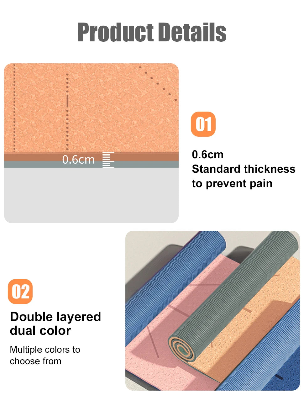 WESTTUNE Eco Yoga Mat - Non-Slip Exercise | FitNest UK