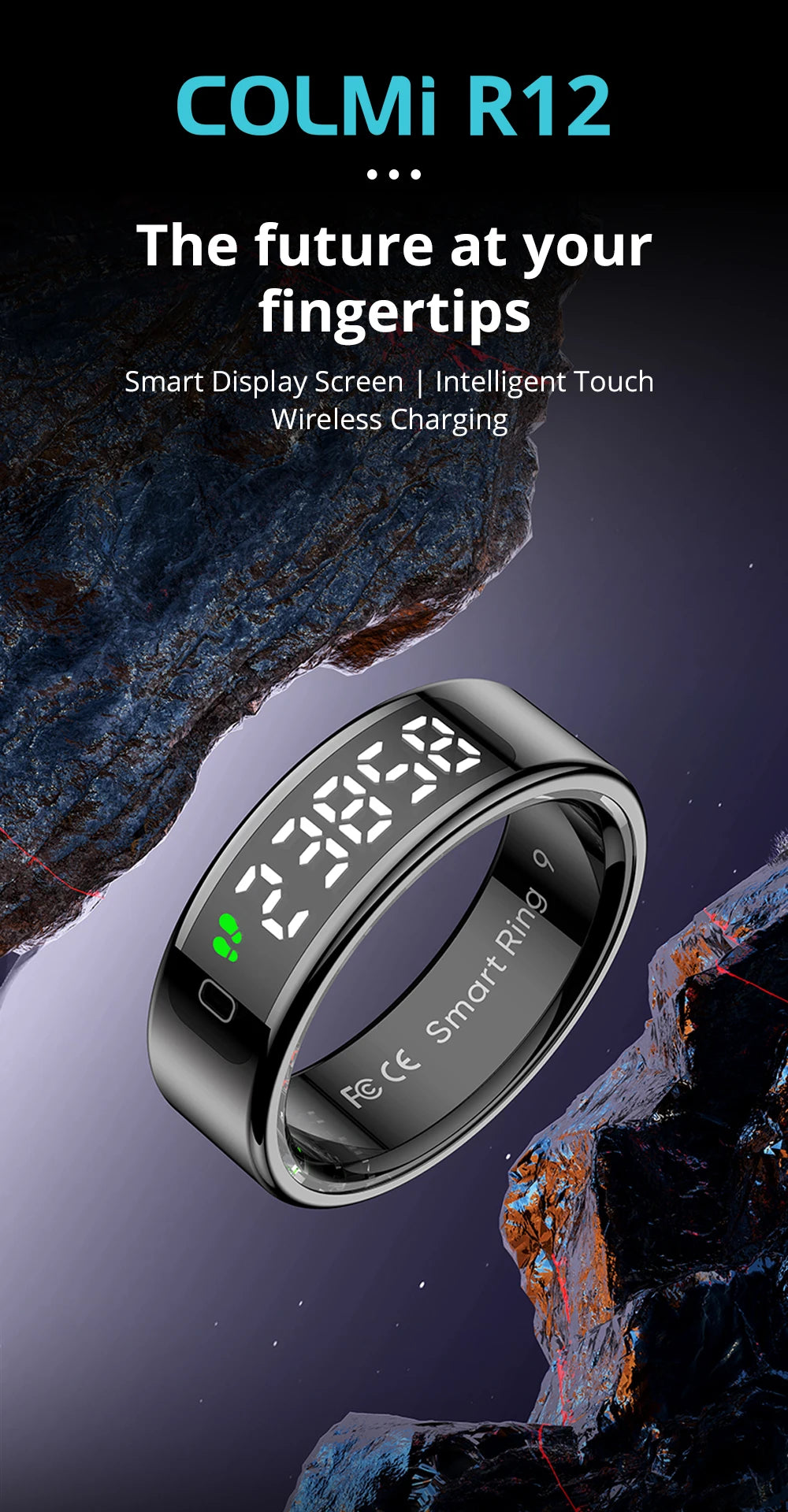 R12 Smart Ring  Waterproof Health Ring | FitNest UK