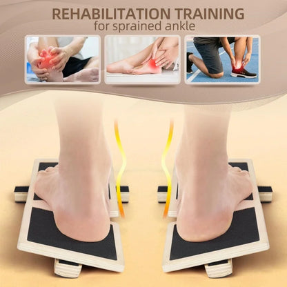 Single Foot Balance Board - Wooden Ankle Trainer | FitNest UK